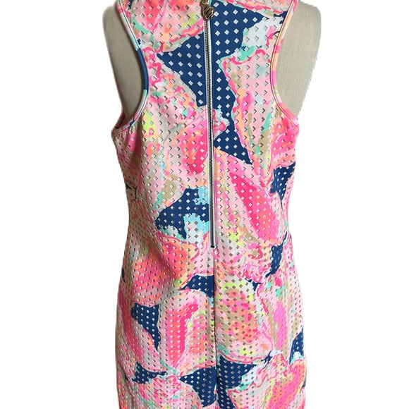 Lilly Pulitzer Sleeveless Colorful Lined Dress With Zip Up Back. Size Medium - Picture 2 of 9